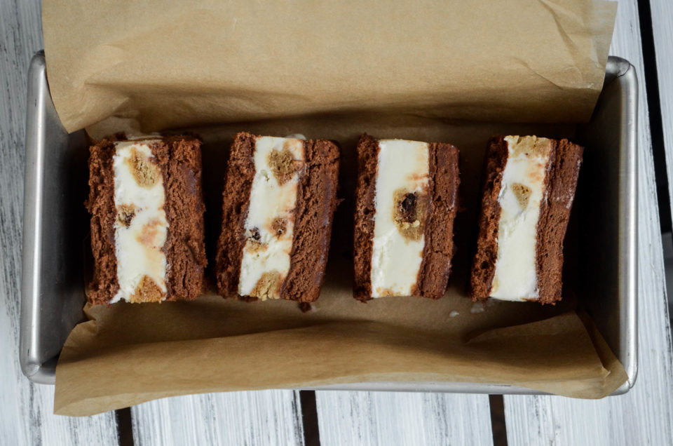 Vera’s Chocolate Pound Cake and Chocolate Chip Cookies and Cream Ice Cream Sandwich - VeryVera