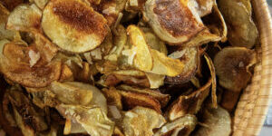 Oven Fried Parm Potato Chips 1