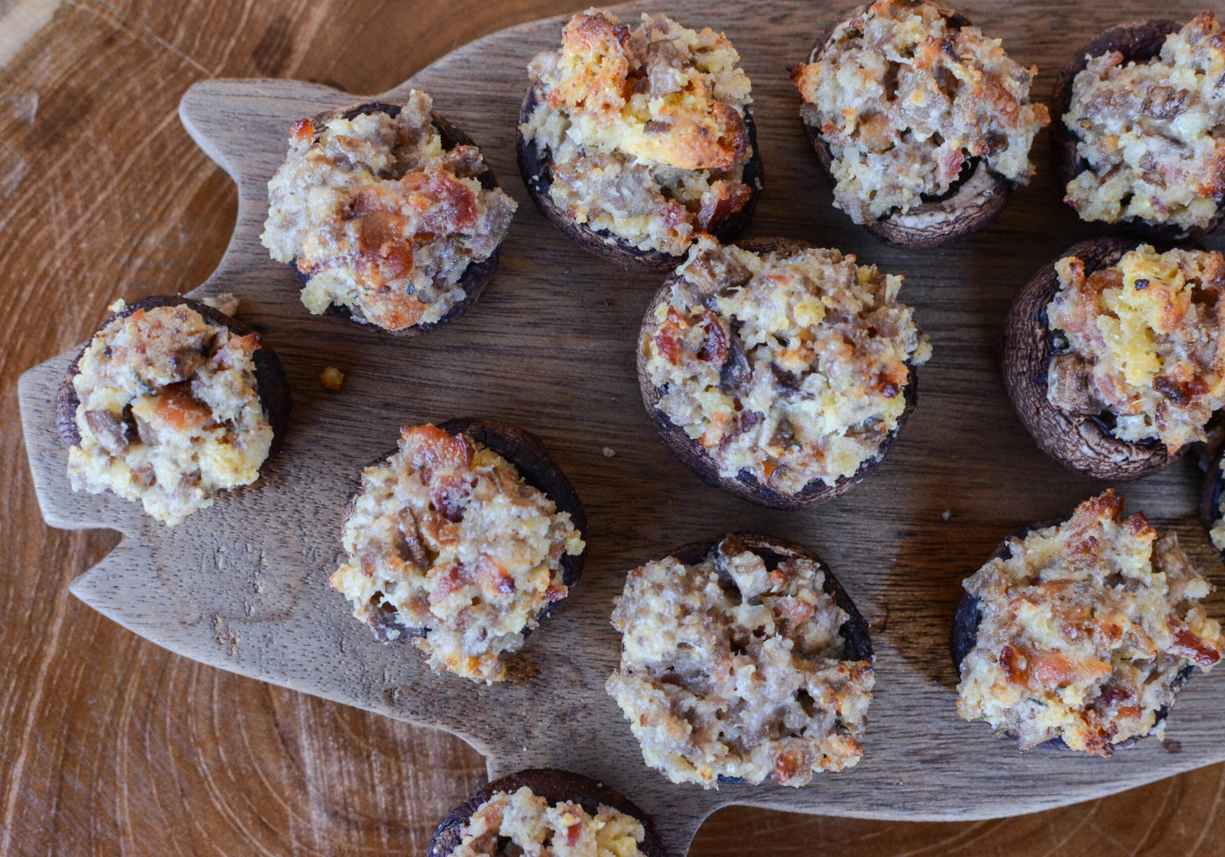 Sausage and Bacon Stuffed Mushrooms VeryVera